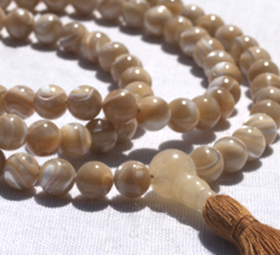 Natural Mother of Pearl Full Mala 3