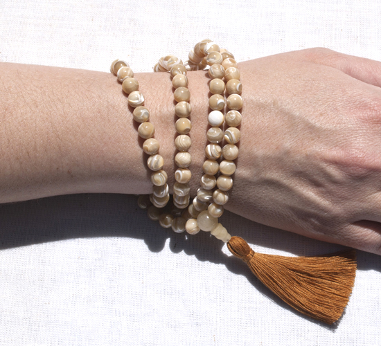 Natural Mother of Pearl Full Mala2